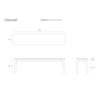 BANC BOK 65.5'' par Ethnicraft