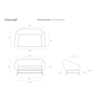 CANAPÉ BARROW BLANC CASSÉ 55.5'' par Ethnicraft