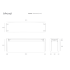 PI BENCH 57.5'' by Ethnicraft