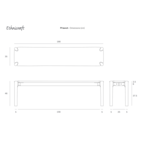 BANC PI 65.5'' par Ethnicraft