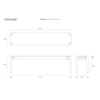 BANC PI 65.5'' par Ethnicraft