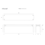 BANC PI 73'' par Ethnicraft