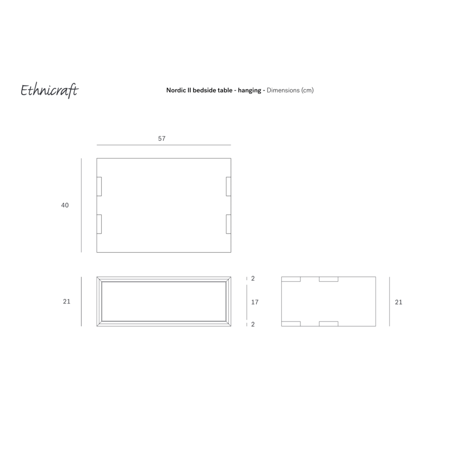 TABLE DE CHEVET MURALE NORDIC II - CHÊNE - 1 TIROIR par Ethnicraft