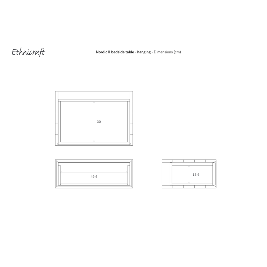 TABLE DE CHEVET MURALE NORDIC II - CHÊNE - 1 TIROIR par Ethnicraft