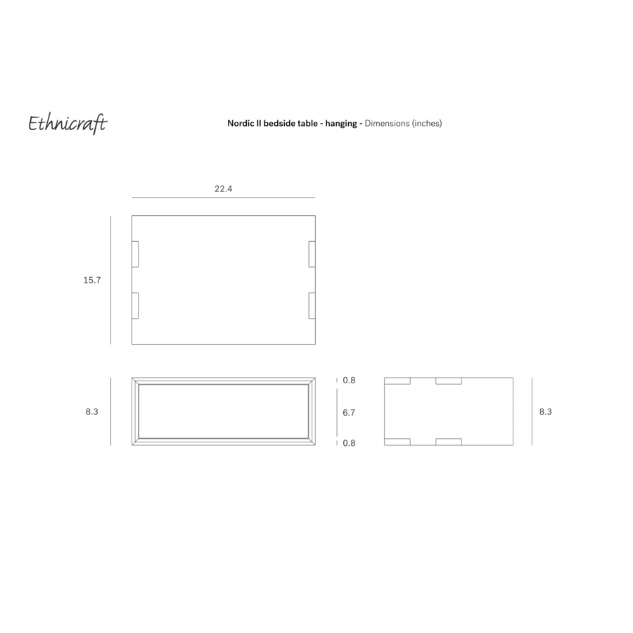 TABLE DE CHEVET MURALE NORDIC II - CHÊNE - 1 TIROIR par Ethnicraft