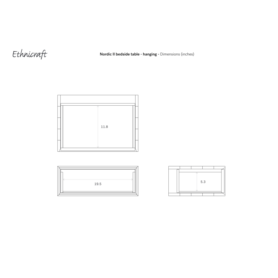 TABLE DE CHEVET MURALE NORDIC II - CHÊNE - 1 TIROIR par Ethnicraft