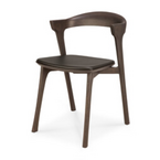 BOK CHAIR - VARNISHED BROWN OAK AND BROWN LEATHER by Ethnicraft