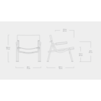 DÉMO / FAUTEUIL WYATT SLING - Cuir Sorrel Havana