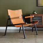 DÉMO / FAUTEUIL WYATT SLING - Cuir Sorrel Havana