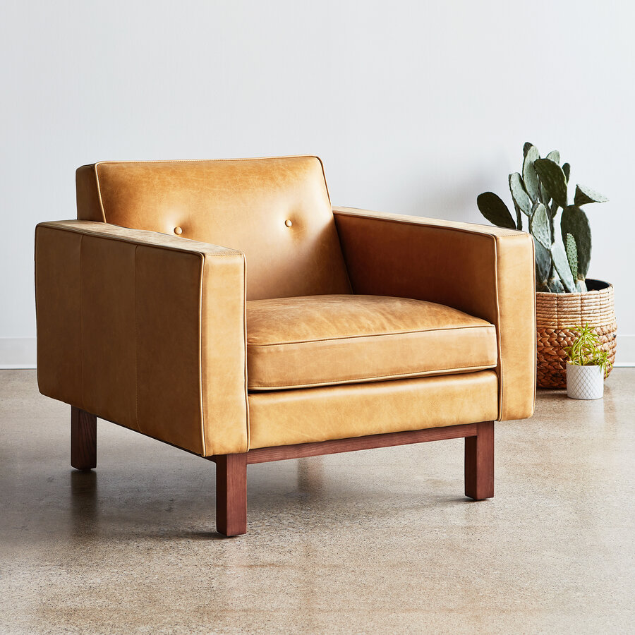 DÉMO / FAUTEUIL EMBASSY - Cuir Canyon Whiskey