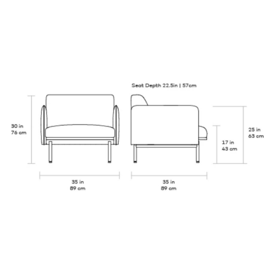 DEMO / FOUNDRY ARMCHAIR – Andorra Almond