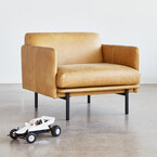 DÉMO / FAUTEUIL FOUNDRY - Cuir Tuscon honey