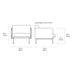 DÉMO / FAUTEUIL FOUNDRY - Cuir Tuscon honey