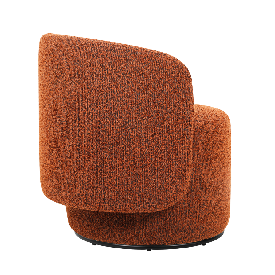 DEMO / BIARRITZ SWIVEL ARMCHAIR – Bouclé Rust