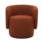 DEMO / BIARRITZ SWIVEL ARMCHAIR – Bouclé Rust