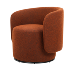 DEMO / BIARRITZ SWIVEL ARMCHAIR – Bouclé Rust