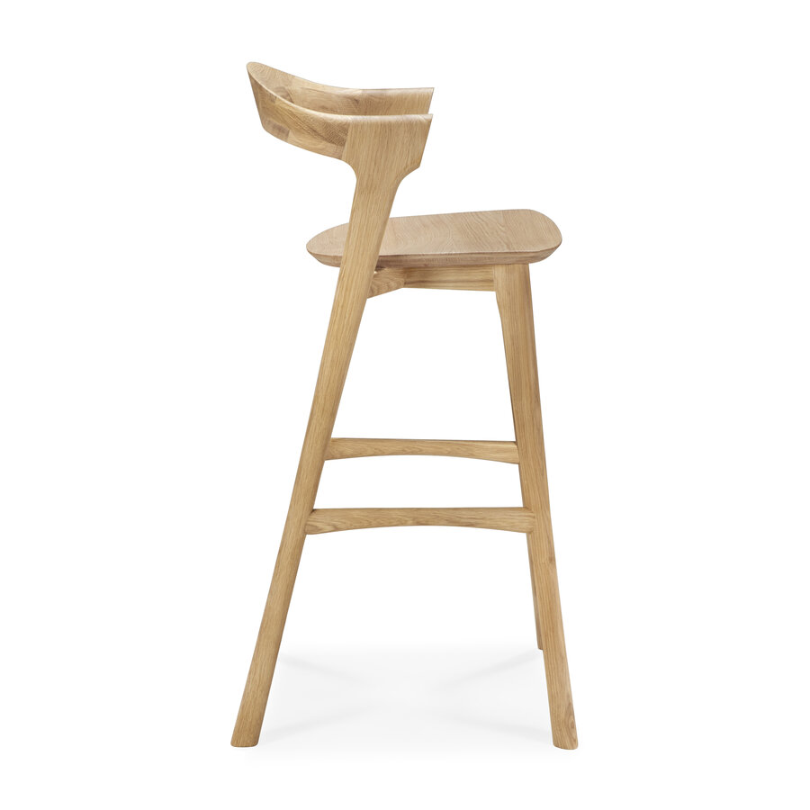 TABOURET BAR BOK - VARNISHED OAK
