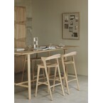TABOURET BAR BOK - VARNISHED OAK