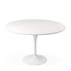 TABLE À DINER TRUMPET BLANCHE ET RONDE 36"