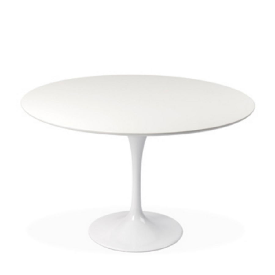 TRUMPET ROUND DINING TABLE WHITE AND ROUND  47"