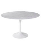 TABLE À DÎNER TRUMPET RONDE ET MARBRE 39''