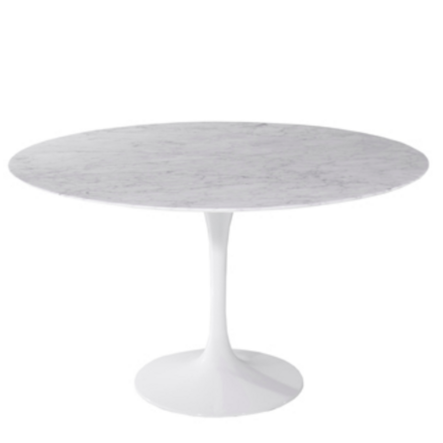 TABLE À DINER TRUMPET RONDE ET MARBRE 47"