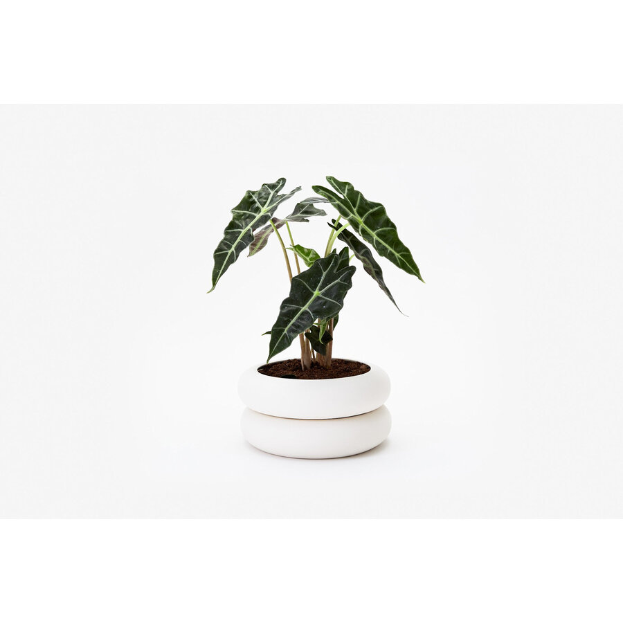 STACKING PLANTER WHITE SMALL