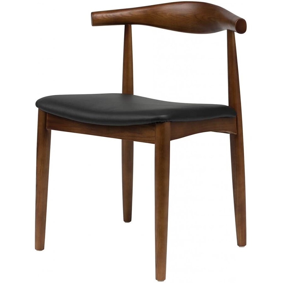 ELBOW CHAIR METAL STRUCTURE AND WALNUT IMPRINT