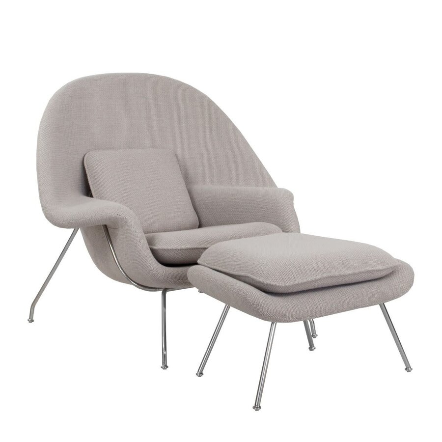 FAUTEUIL NEST + OTTOMAN  AVEC TISSU
