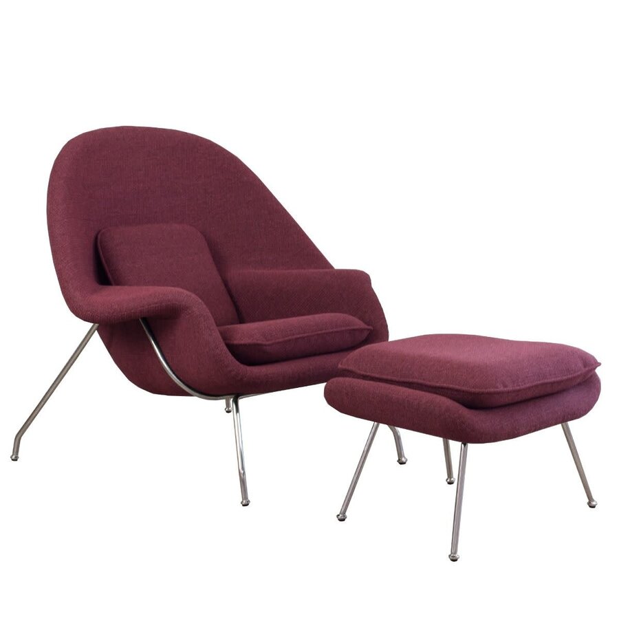 FAUTEUIL NEST + OTTOMAN  AVEC TISSU