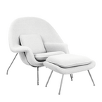FAUTEUIL NEST + OTTOMAN  AVEC TISSU