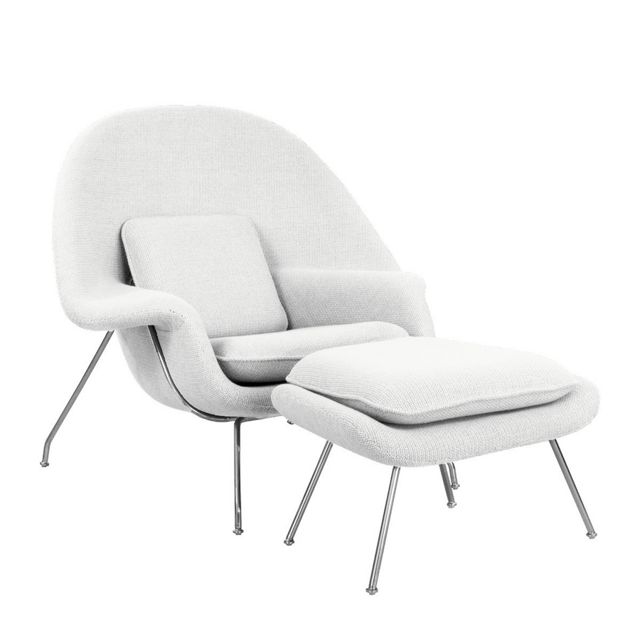 FAUTEUIL NEST + OTTOMAN  AVEC TISSU