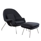 FAUTEUIL NEST + OTTOMAN  AVEC TISSU