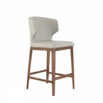 TABOURET COMPTOIR CABO CUIR SYNTHÉTIQUE TAUPE