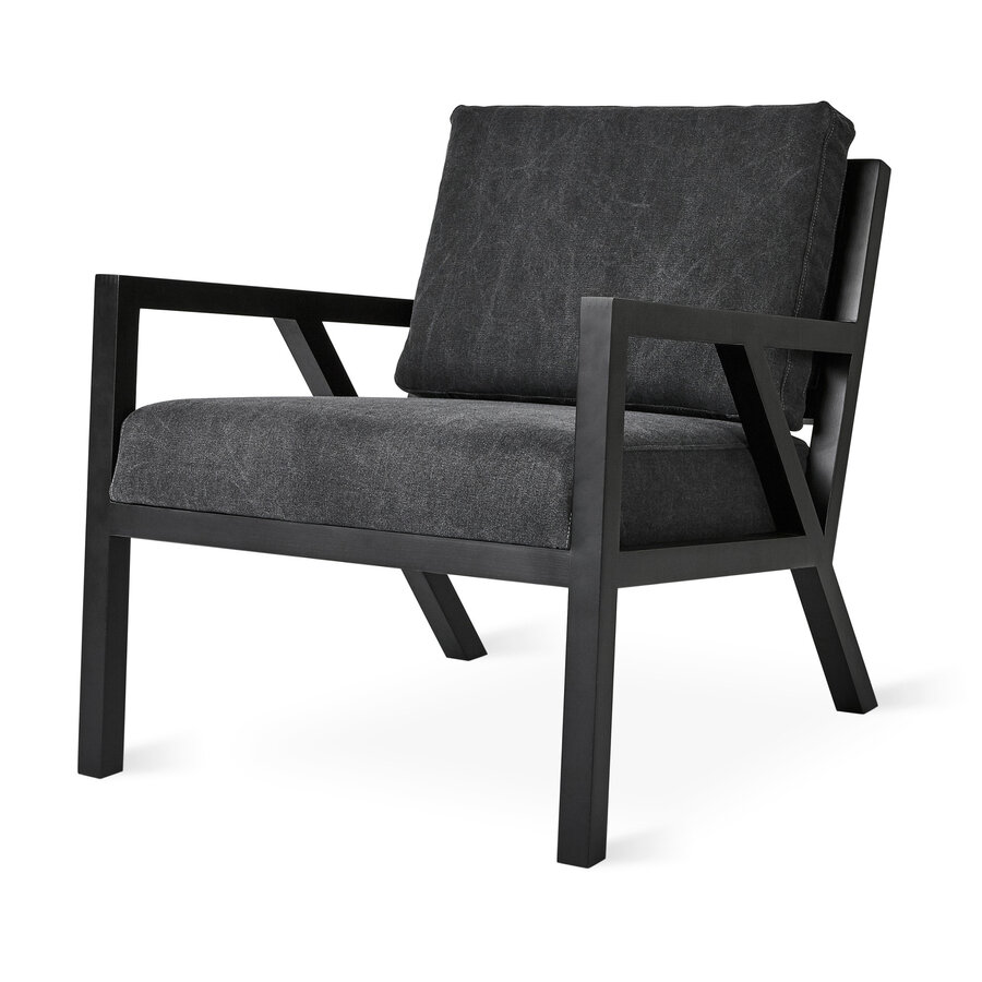 FAUTEUIL TRUSS FRÊNE NOIR / VINTAGE MINERAL