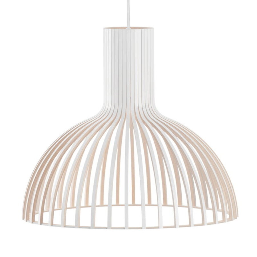 FLUTE B WHITE PENDANT LIGHT - NATURAL/OUTSIDE WHITE