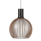 FLUTE C BLACK PENDANT LIGHT - NATURAL/OUTSIDE BLACK