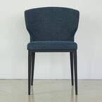 CHAISE CABO BLEU / BASE MÉTAL NOIR
