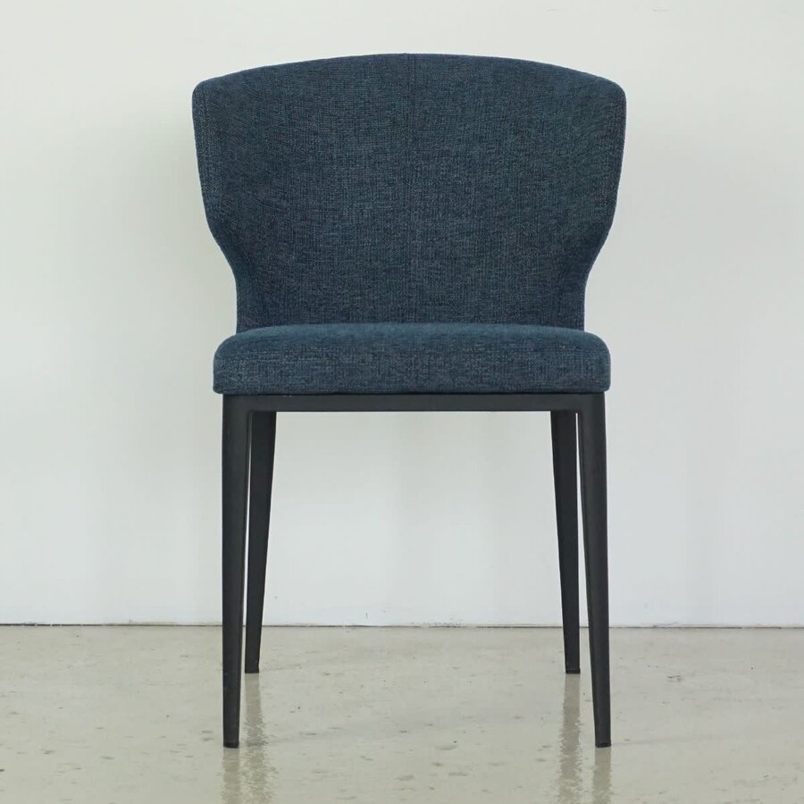 CHAISE CABO BLEU / BASE MÉTAL NOIR
