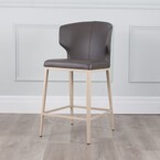 CABO COUNTER STOOL SYNTHETIC LEATHER CHARCOAL