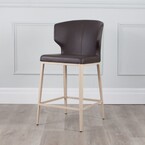 CABO COUNTER STOOL SYNTHETIC LEATHER BROWN
