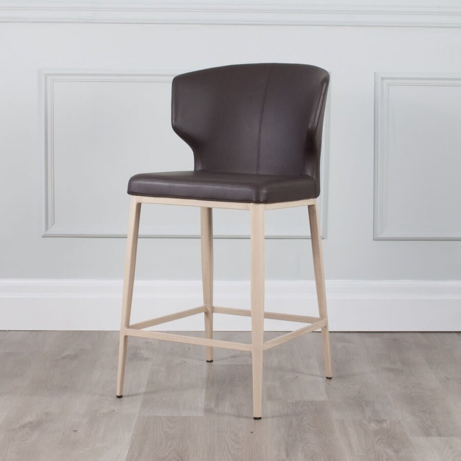 CABO COUNTER STOOL SYNTHETIC LEATHER BROWN