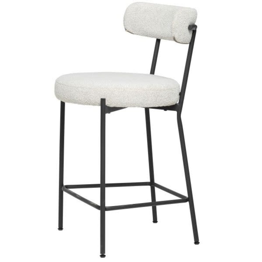 TABOURET COMPTOIR MOLLY BOUCLE BLANCHE