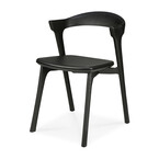 BOK CHAIR - VARNISHED OAK - BLACK - BLACK LEATHER by Ethnicraft
