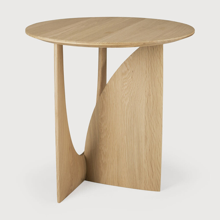 TABLE D'APPOINT GEOMETRIC - CHÊNE VERNI - RONDE par Ethnicraft