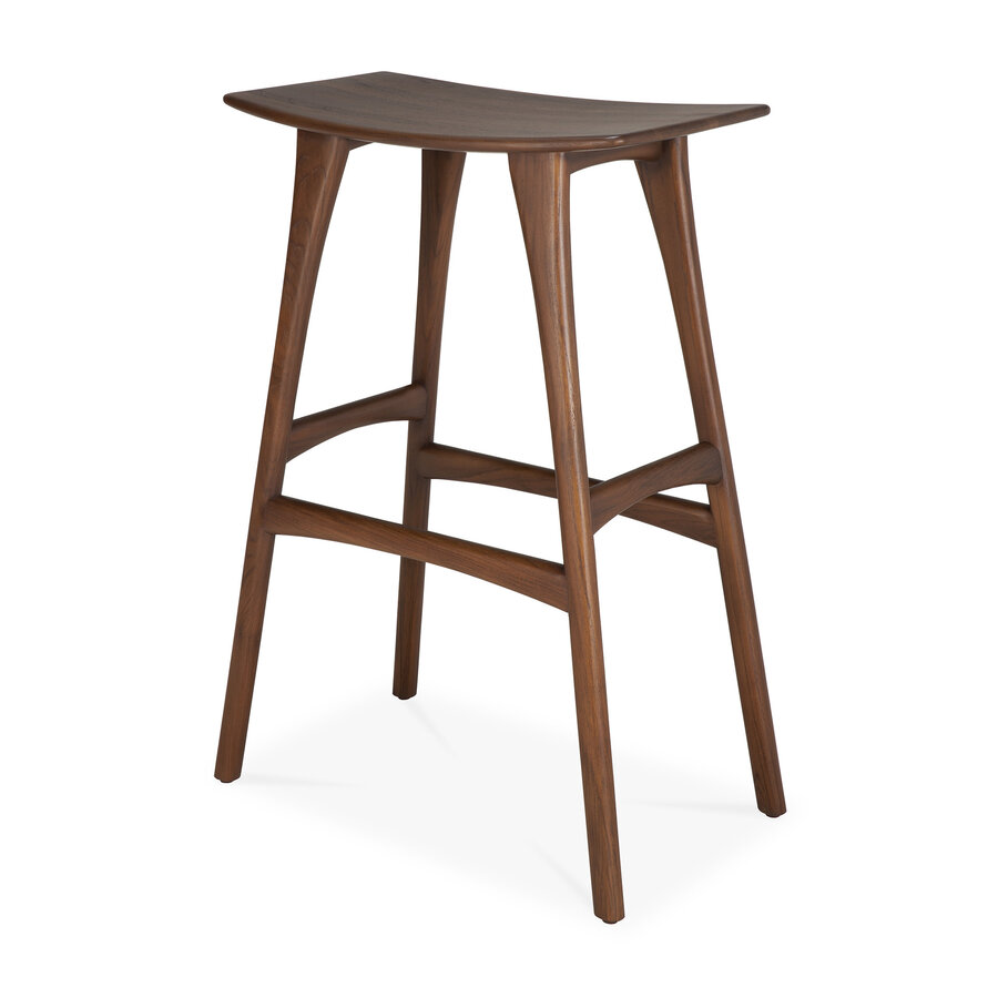 TABOURET BAR OSSO - TECK BRUN par Ethnicraft