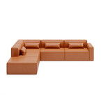 Mix sectional vegan leather 5-pc by Gus* Modern