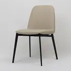 CHAISE MIA CUIR SYNTHÉTIQUE BEIGE