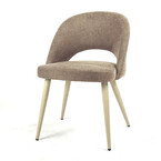 COCO CHAIR -  FABRIC MOCHA BELFAST -  METAL IMPRINT NATURAL