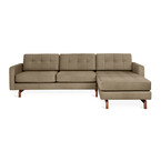 Jane 2 bi-sectional and walnut base by Gus* Modern